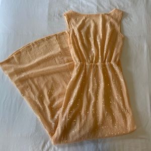 Peach Maxi Sparkle Dress Size 8